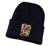 WANHONGYUE JoJo’s Bizarre Adventure Anime Beanie Hat for Men Women Unisex Knit Cuffed Hat Winter Soft Warm Skull Cap Black/6
