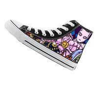 WANHONGYUE JoJo's Bizarre Adventure Unisex Anime Cosplay High-Top Sneakers Lace-up Canvas Shoes Fashion Trainers 5.5 UK Black / 7
