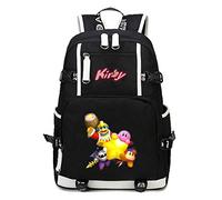 WANHONGYUE Kirby Game Backpack Student Schoolbag Laptop Book Bag Casual Dayback Black-2