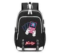 WANHONGYUE Kirby Game Rucksack Schoolbag Laptop Backpack with USB Charging Port and Headphone Jack /4