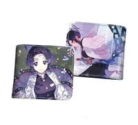 WANHONGYUE Men's Bifold Wallet Demon Slayer Anime Picture Printed Wallets for Women with 6 Slots 1 ID Windows Black/14