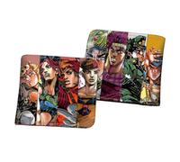 WANHONGYUE Men's Bifold Wallet JoJo's Bizarre Adventure Anime Picture Printed Wallets for Women with 6 Slots 1 ID Windows Black/6