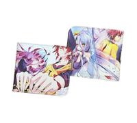 WANHONGYUE Men's Bifold Wallet No Game No Life Anime Picture Printed Wallets for Women with 6 Slots 1 ID Windows