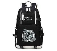 WANHONGYUE Monster Hunter Game Luminous Backpack Student Schoolbag Laptop Book Bag Casual Dayback Black-1