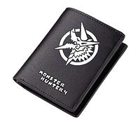 WANHONGYUE Monster Hunter MH Black Artificial Leather Wallet for Men Credit Card Holder with Game Printing 1 / A