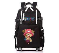 WANHONGYUE One Piece Tony Tony Chopper Anime Backpack Student Schoolbag Laptop Book Bag Rucksack Casual Dayback Black-12