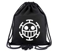 WANHONGYUE One Piece Trafalgar Law Anime Drawstring Backpack Gym Bags Sport Sackpack Black 2