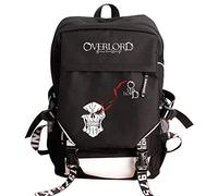 WANHONGYUE Overlord Anime Backpack Laptop Rucksack Schoolbag for Children with USB Charging Port Black / 3