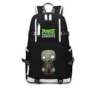 WANHONGYUE Plants vs. Zombies Game Backpack Student Schoolbag Laptop Book Bag Casual Dayback Black-2