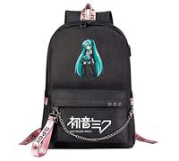 WANHONGYUE Rucksack Student Bookbag Schoolbag Girls Backpack 15.6-inch Laptop Bag Black / 4