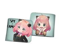 WANHONGYUE SPY×Family Anime Picture Printed Wallets Women Men's Bifold Wallet with 6 Slots 1 ID Windows Black/11