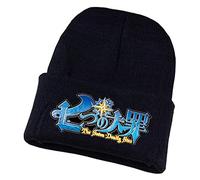 WANHONGYUE The Seven Deadly Sins Nanatsu No Taizai Anime Beanie Hat for Men Women Unisex Knit Cuffed Hat Winter Soft Warm Skull Cap Black/2