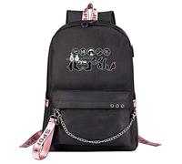 WANHONGYUE Toilet-Bound Hanako-kun Rucksack Student Bookbag Schoolbag Girls Backpack 15.6-inch Laptop Bag for Anime Lovers Black / 1