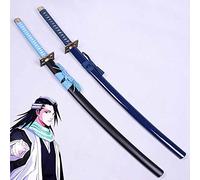 WANHUI Anime BLEACH Samurai Sword Senbonzakura Knife Kuchiki Byakuya Weapon Wooden Blade with Scabbard 104cm/41inch Blade Sword for Halloween Decor (Color : Light blue)