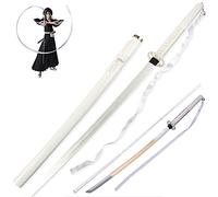 WANHUI Bleach Cosplay Wood Sword, Kuchiki Rukia Anime Sword, Kids Toy Katana Sword, Handmade Samurai Sword Weapon Prop, For Halloween Decor (Color : Kuchiki Rukia)