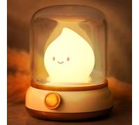 WANIDEA Ghost Campfire Night Light, Led Candles,Cute Kerosene Lamp,Silicone Flame Amber Light,Adjustable Dimmable Rechargeable Night Light for Kids,Girls,Teenager Kids Bedroom Christmas