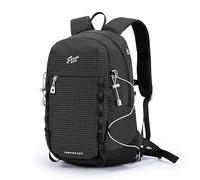 Waniki 25L Hiking Backpack Women Men Travel Backpack Daypack Waterproof Lightweight Backpack for Hiking Cycling Climbing Camping Sports Rice with Reflective Stripes, black, 29 x 19 x 43 cm