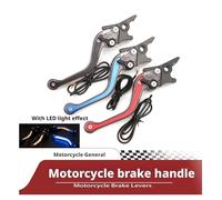 Waningmoto Motorcycle Front and Rear Disc Brake Handles, Electric Vehicle LED Brake Horn Handles with Turn Signal, Automobile and Motorcycle Modification Accessories(Blue)