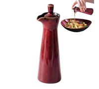 Wanixue Ceramic Oil Bottle, 120ml Traditional Japanese Ceramic Soy Sauce Dispenser, Soy Sauce And Vinegar Bottle, Rustic Vinegar Container Jar Suitable For Storage Coffee Syrups Honey Pantry