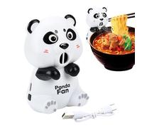 Wanixue Clip On Mini Fan For Cup & Bowl, Cute Panda Cooling Fan, 3 Speed, Rechargeable Air-Blowing For Hot Drinks, Portable Cooler Fans For Kids Hot Water Soup Food Coffee Drinks