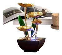 Wanixue Desktop Water Fountain,Zen Relaxation Led Light | Tabletop Fountains with Stream Sounds - for Office Living Room Hotel Bedroom Centerpiece Aquarium