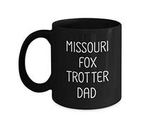 WANJIBAO Missouri Fox Trotter Dad 11oz Black Mug Funny Novelty Ceramic Coffee Cup Gift Ideas For Horse Lovers Owner Men Women Kids Boys