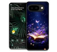 WANKBLC Compatible with Google Pixel 10A Case, Shockproof Protective for Man Women Non-Slip for Google Pixel 10A Crazy Pattern Open Magic Book Purple Flower Butterfly