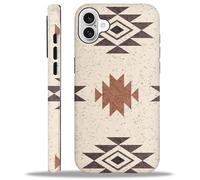 WANKBLC Compatible with iPhone 16 Matte Case, Western Boho Aztec Pattern for Girl Full Body Design Soft Silicone Drop Shock Scratch Protection