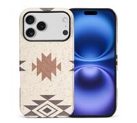 WANKBLC Compatible with iPhone 17 Pro Matte Case for Girl Boy Full Body Design Soft Silicone Drop Shock Scratch Protection Crazy Pattern Western Boho Aztec
