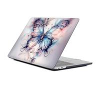 WANKBLC Compatible with MacBook Air 13.6 Inch 2022 2025 Release M2 A2681 M4 A3240 Plastic Black Computer Case for Girl Boy Fashion Pattern Dreamy Fantasy Blue Purple Pink Butterfly