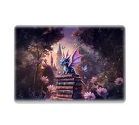 WANKBLC Compatible with MacBook Air 15 Inch 2023/2025 Version of M2 A2941/M4 A3241 Plastic Black Computer Case for Girl Boy Fashion Pattern Cute Baby Dragon Magic Book Butterfly Flower