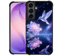 WANKBLC Compatible with Samsung Galaxy S26 Plus Case, Shockproof Protective for Man Women Non-Slip for Samsung Galaxy S26 Plus Crazy Pattern Hummingbird Lotus Flower Pink Starry Sky