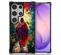 WANKBLC Compatible with Samsung Galaxy S26 Ultra Case, Shockproof Protective for Man Women Non-Slip for Samsung Galaxy S26 Ultra Crazy Pattern Colorful Stained Glass Jesus Walking