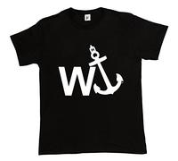 W'Anker Funny Anchor Rude Comedy Retro Gift Black Mens Cotton Short Sleeve T-Shirt Size XXXL 3XL Great for Father's Day Dad T-Shirt Brother Uncle Friend Joke