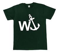 W'Anker Funny Anchor Rude Comedy Retro Gift Bottle Green Mens Cotton Short Sleeve T-Shirt Size XL Great for Father's Day Dad T-Shirt Brother Uncle Friend Joke