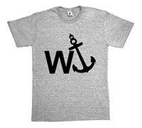 W'Anker Funny Anchor Rude Comedy Retro Gift Grey Mens Cotton Short Sleeve T-Shirt Size XL Great for Father's Day Dad T-Shirt Brother Uncle Friend Joke