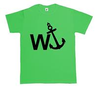 W'Anker Funny Anchor Rude Comedy Retro Gift Kelly Green Mens Cotton Short Sleeve T-Shirt Size L Great for Father's Day Dad T-Shirt Brother Uncle Friend Joke
