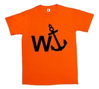 W'Anker Funny Anchor Rude Comedy Retro Gift Orange Mens Cotton Short Sleeve T-Shirt Size XXL 2XL Great for Father's Day Dad T-Shirt Brother Uncle Friend Joke