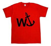 W'Anker Funny Anchor Rude Comedy Retro Gift Red Mens Cotton Short Sleeve T-Shirt Size XXXL 3XL Great for Father's Day Dad T-Shirt Brother Uncle Friend Joke