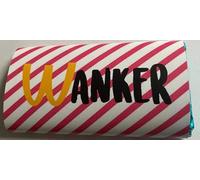 Wanker, funny Novelty themed Chocolate Bar gift. For Birthdays, Christmas, Valentines, Anniversary, Easter, Mothers Day & Fathers Day (One Size, Dark Chocolate)