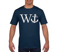 W'Anker T Shirt Funny Anchor Rude Comedy Retro Gift Mens Cotton Short Sleeve T-Shirt and Colours Navy