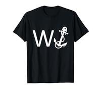 Wanker W Anchor Funny Offensive T-Shirt, Men, Black, 6X-Large