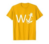 Wanker W Anchor Funny Offensive T-Shirt, Men, Golden Yellow, Large
