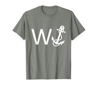 Wanker W Anchor Funny Offensive T-Shirt, Men, Olive Heather, 3X-Large