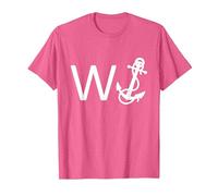 Wanker W Anchor Funny Offensive T-Shirt, Men, Pink Heather, Small