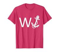 Wanker W Anchor Funny Offensive T-Shirt, Men, Red Heather, 3X-Large