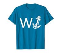 Wanker W Anchor Funny Offensive T-Shirt, Men, Sapphire Blue, 3X-Large