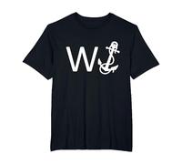 Wanker W Anchor Funny Offensive T-Shirt, Men's Big and Tall, Black, 3X Tall
