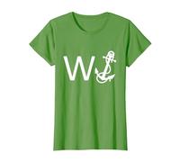 Wanker W Anchor Funny Offensive T-Shirt, Women, Grass Green, X-Large