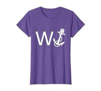 Wanker W Anchor Funny Offensive T-Shirt, Women, Purple Heather, 3X-Large